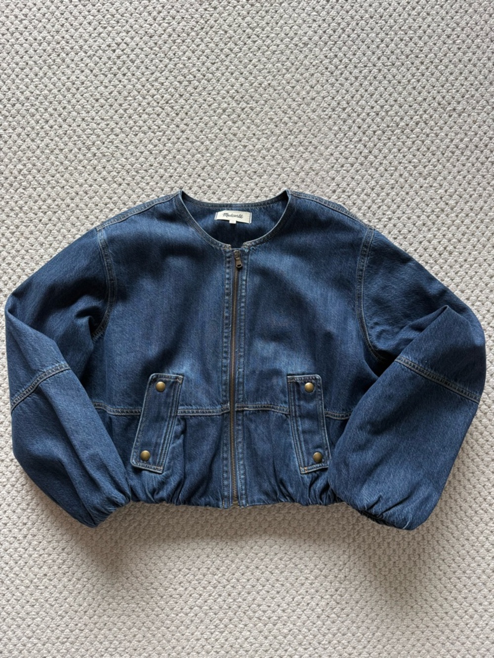 Madewell Jean Bomber Jacket - Picture 2 of 2